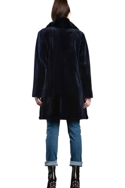 Discount Reversible Fitted Sheared Mid Length Mink Fur Coat - Chinchilla Shawl Collar Women Mink|Fur Coats