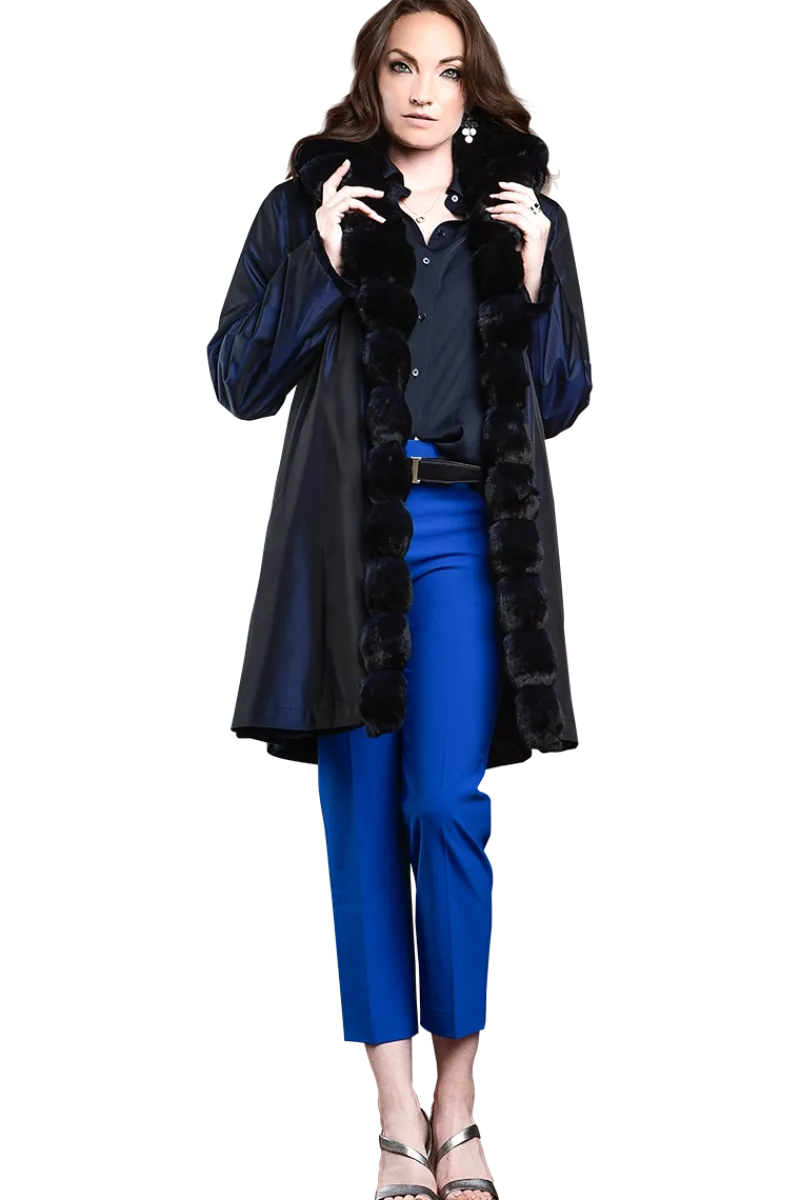 Discount Reversible Sheared Mink and Chinchilla Fitted Mid-Length Fur Coat Women Mink|Fur Coats