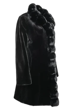 Discount Reversible Sheared Mink and Chinchilla Fitted Mid-Length Fur Coat Women Mink|Fur Coats
