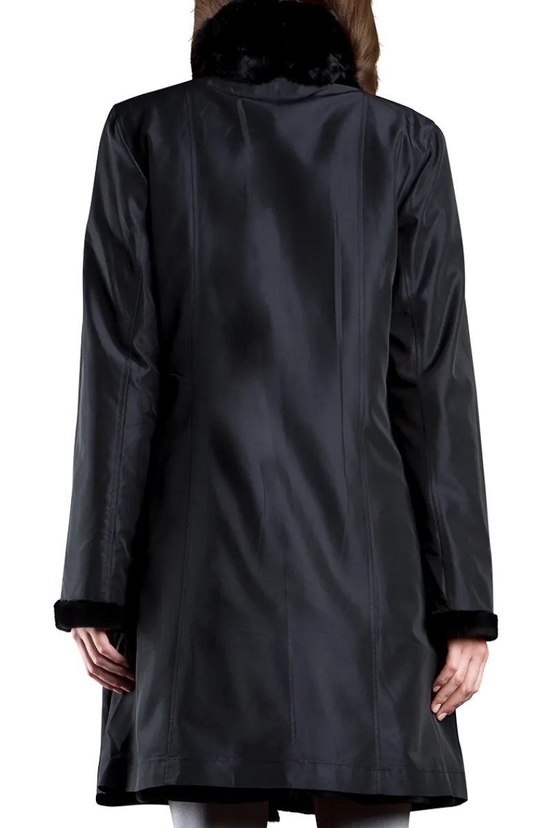 Discount Reversible Sheared Mink and Chinchilla Fitted Mid-Length Fur Coat Women Mink|Fur Coats