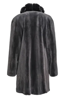 Discount Reversible Sheared Mink and Chinchilla Fitted Mid-Length Fur Coat Women Mink|Fur Coats