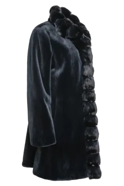 Discount Reversible Sheared Mink and Chinchilla Fitted Mid-Length Fur Coat Women Mink|Fur Coats