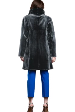 Discount Reversible Sheared Mink and Chinchilla Fitted Mid-Length Fur Coat Women Mink|Fur Coats