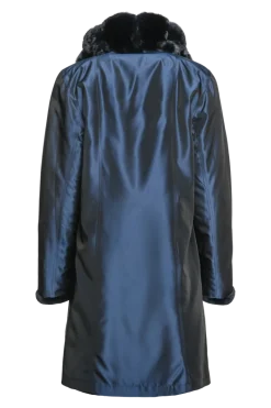 Discount Reversible Sheared Mink and Chinchilla Fitted Mid-Length Fur Coat Women Mink|Fur Coats