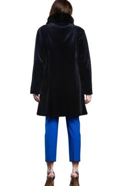 Discount Reversible Sheared Mink and Chinchilla Fitted Mid-Length Fur Coat Women Mink|Fur Coats