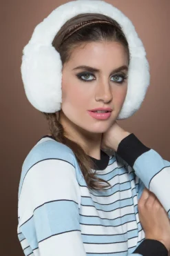 Rex Rabbit Fur Earmuffs Women Headbands & Earmuffs