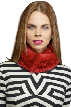 Hot Rex Rabbit Fur Funnel Women Scarves|Rex Rabbit