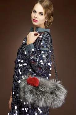 Sale Rex Rabbit Heart Fur Keychain Women Boots & Handbags