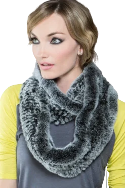 Rex Rabbit Infinity Fur Scarf Women Scarves|Rex Rabbit
