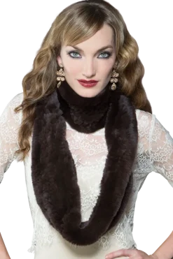 Rex Rabbit Infinity Fur Scarf Women Scarves|Rex Rabbit
