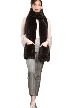 Online Rex Rabbit Knitted Poche Scarf with Pockets Women Scarves|Rex Rabbit