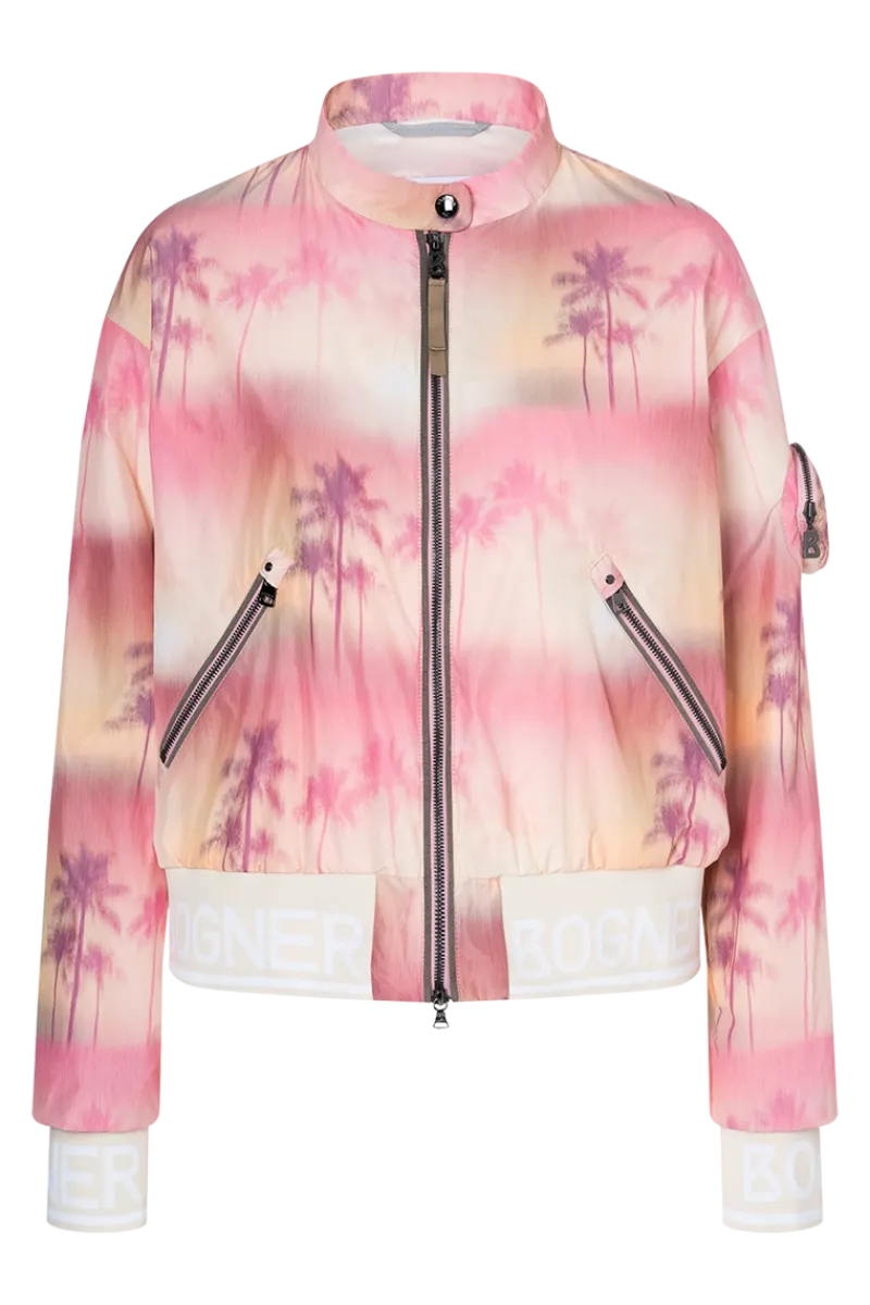 New Romira Peach & Pink Print Blouson Jacket Women All Golf Clothes
