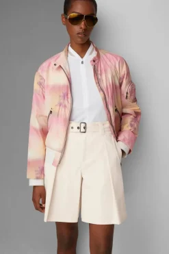 New Romira Peach & Pink Print Blouson Jacket Women All Golf Clothes
