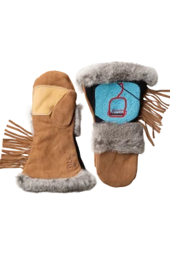Online Ruffy Long Cuff Mittens Women Gloves
