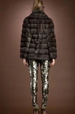 Best Russian Horizontal Sable Fur Jacket Women Fur Jackets