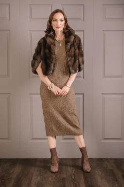 Russian Sable Fur Cape Women Fur Jackets