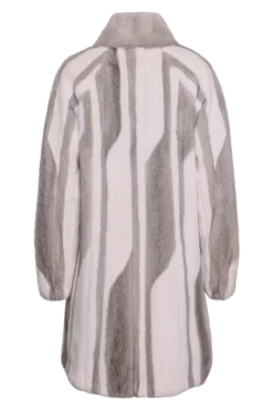 Sale Sapphire & Bleached White Mink Fur Jacket Women Mink|Fur Coats