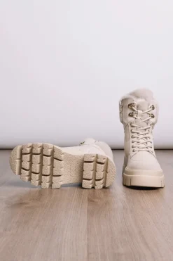 Online Sapporo Mixed Leather Shearling Boots Women Boots & Handbags