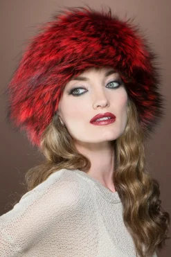 Discount Scarlet Silver Fox Fur Headband Women Headbands & Earmuffs