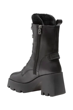 Clearance Seoul Side-Zip Platform Combat Boots Women Boots & Handbags