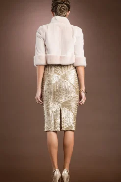Hot Sheared Blush & Long Haired Mink Fur Jacket Women Fur Jackets