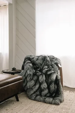 Online Silver Fox Fur Throw Women Fox|Home Decor
