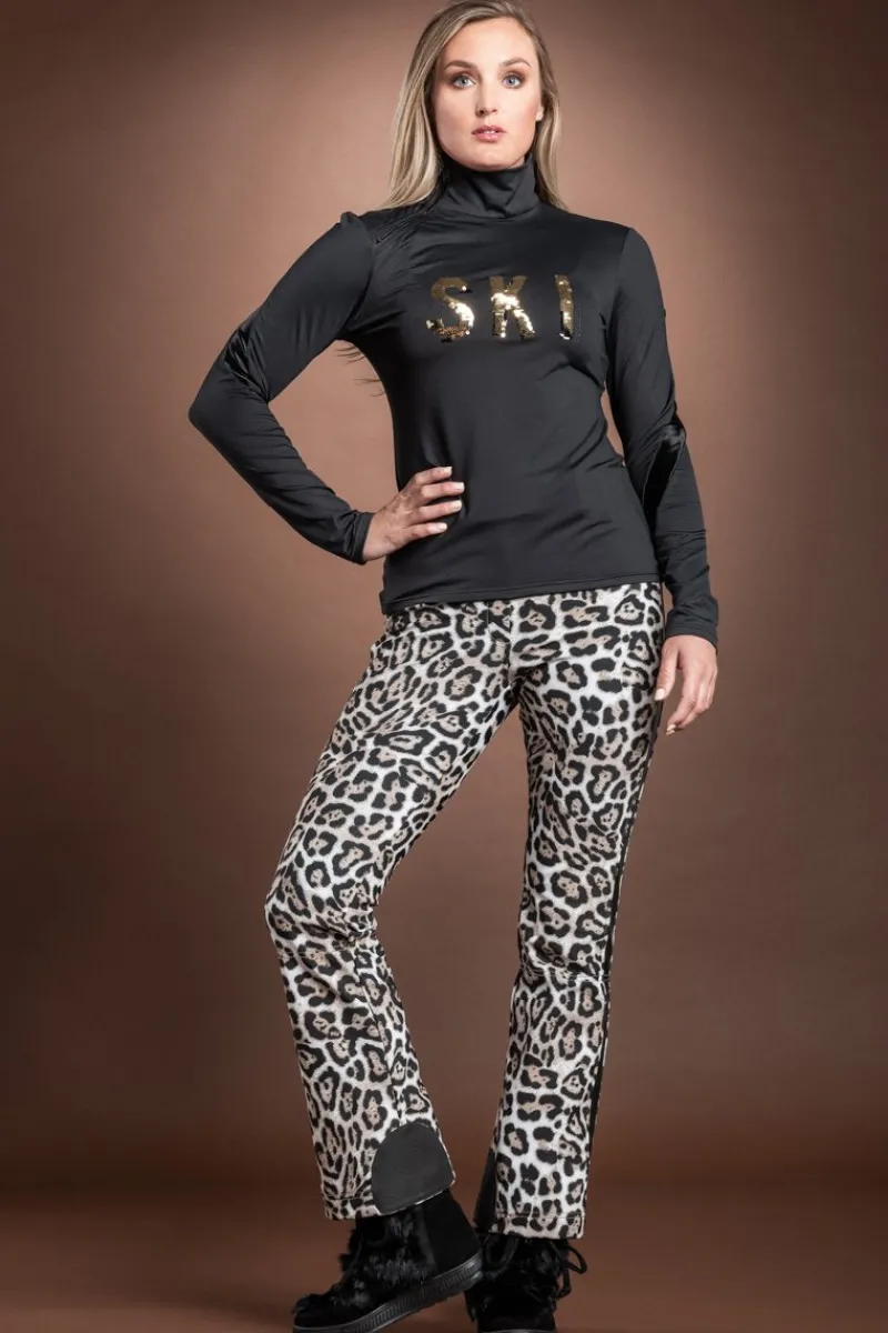 Best Ski Print Sequin Base Layer Women Ski Layers
