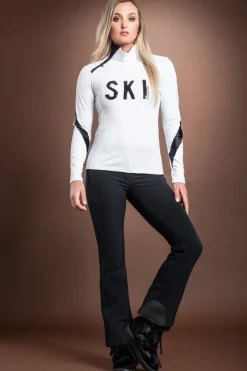 Best Ski Print Sequin Base Layer Women Ski Layers