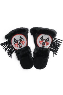 Soldier Wolf Long Cuff Mittens Women Gloves|Rex Rabbit