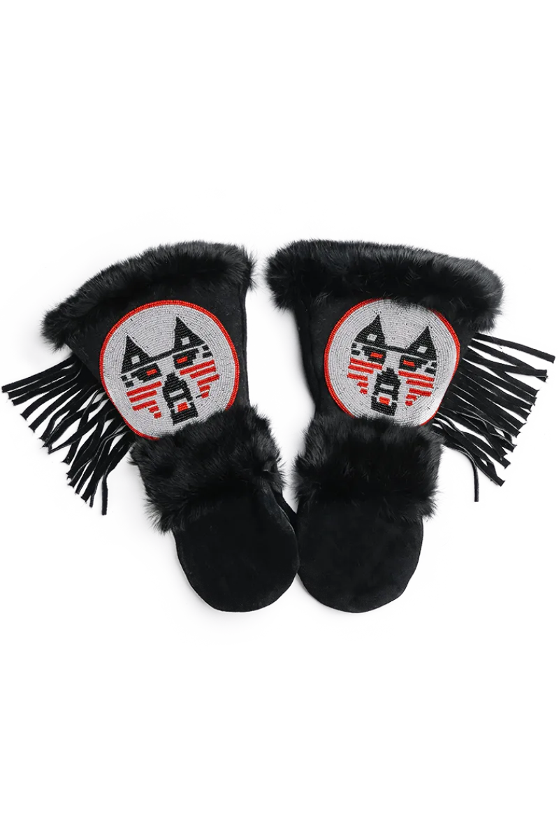 Soldier Wolf Long Cuff Mittens Women Gloves|Rex Rabbit
