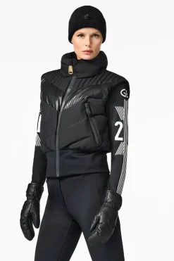 Online Sole Quilted Down Bodywarmer Vest Women Ski Layers