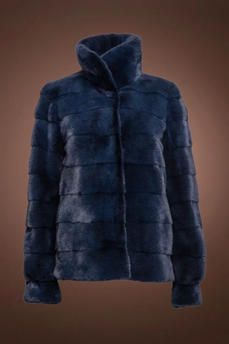 Online Sporty Reversible Sheared Mink Fur Jacket Women Fur Jackets