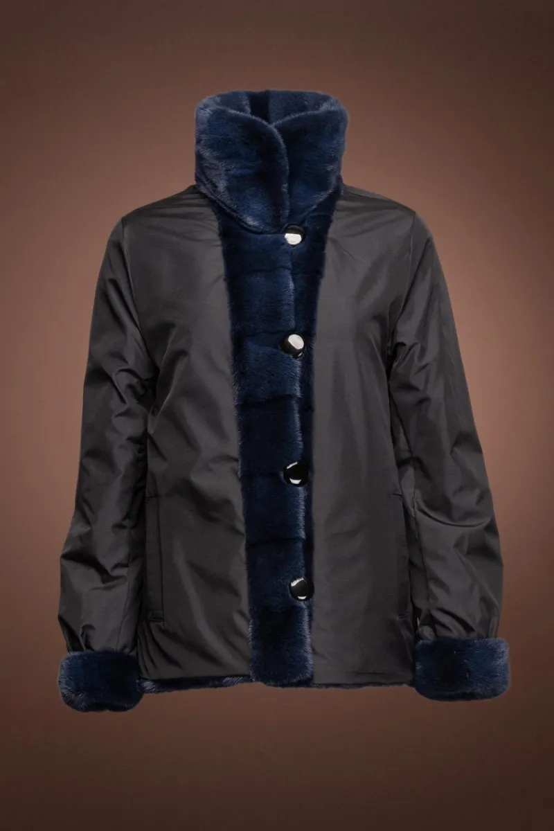 Online Sporty Reversible Sheared Mink Fur Jacket Women Fur Jackets