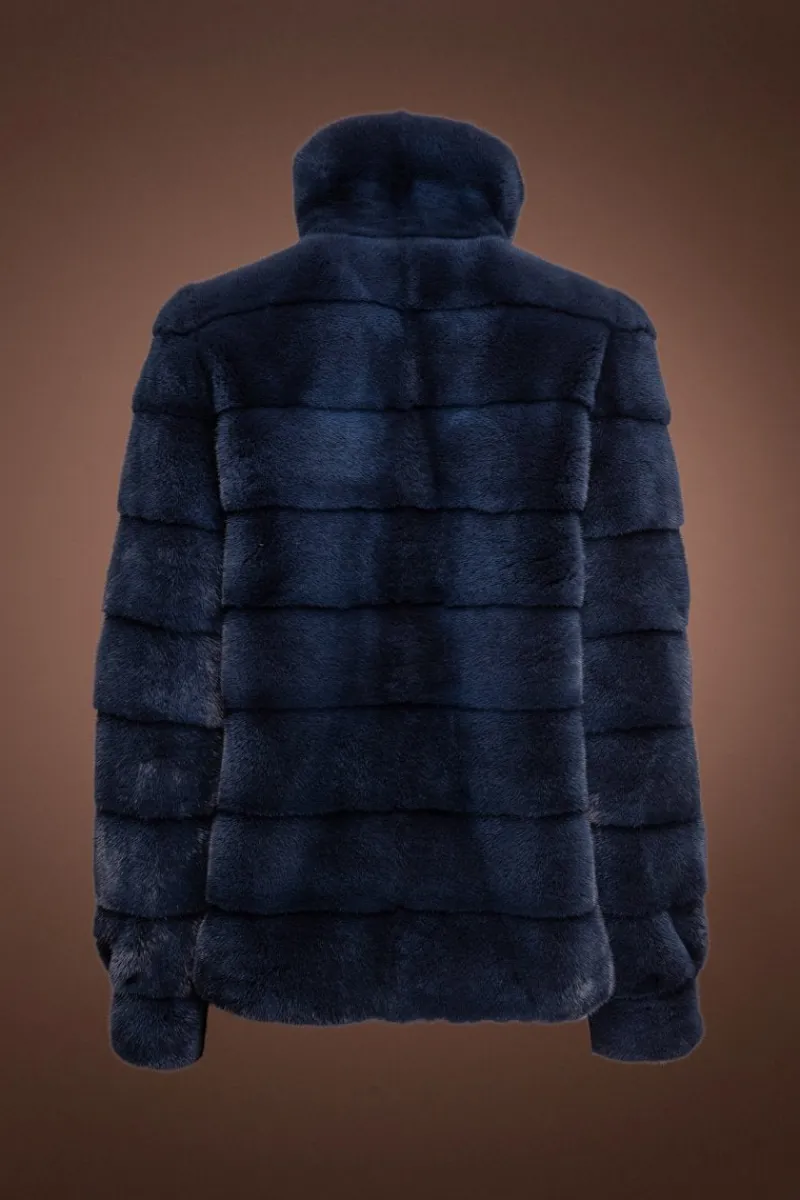 Online Sporty Reversible Sheared Mink Fur Jacket Women Fur Jackets