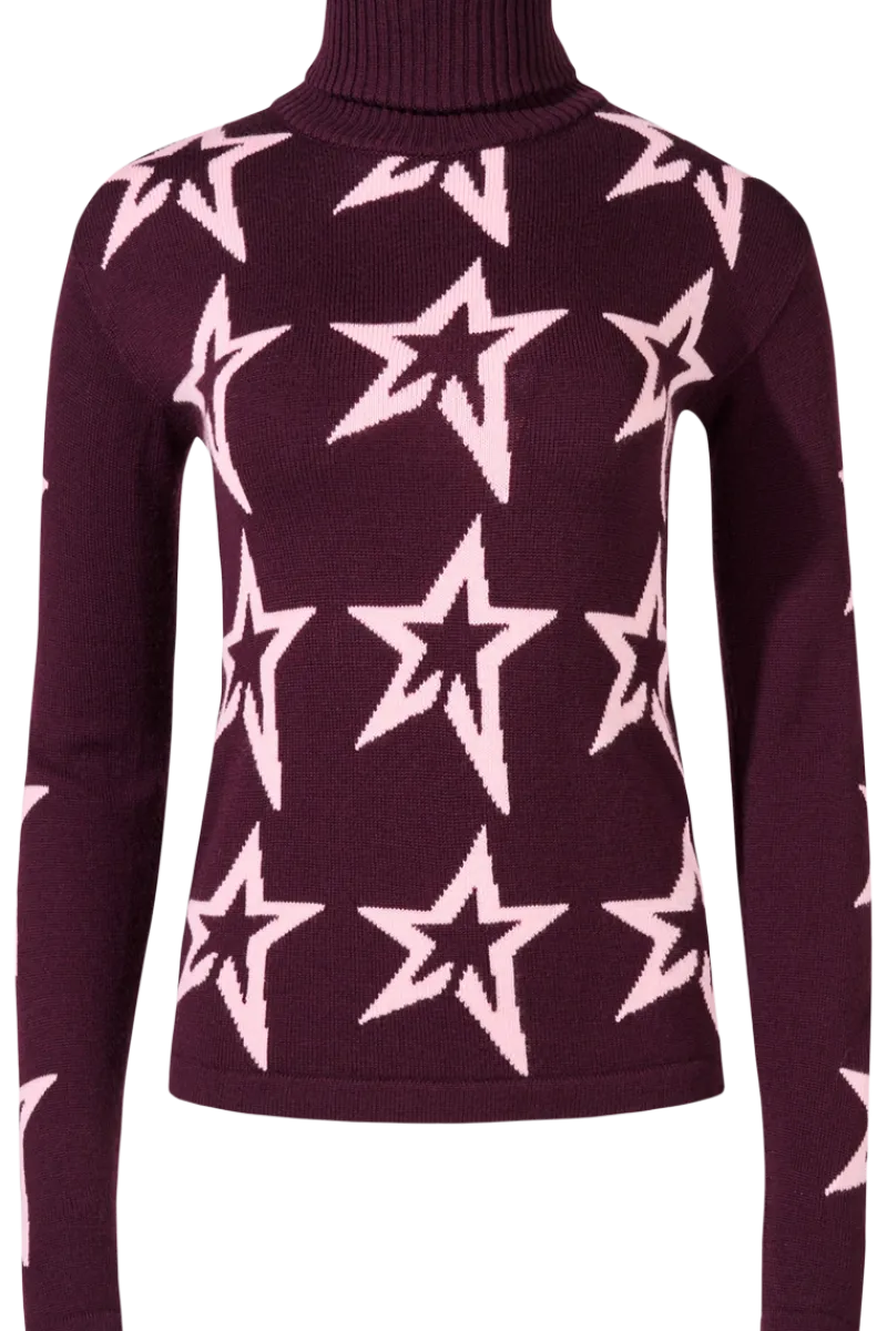 Clearance Star Dust Merino Wool Sweater Women Ski Layers