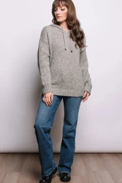 Clearance Stella Glitter Alpaca Wool Hoodie Women Après Ski
