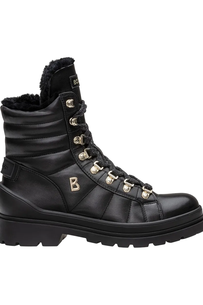 Outlet St. Moritz Stitched Leather & Shearling Spike Boots Women Boots & Handbags