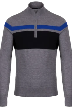 Outlet Stripe Half-Zip Wool Ski Sweater Ski Layers