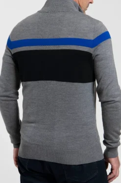 Outlet Stripe Half-Zip Wool Ski Sweater Ski Layers