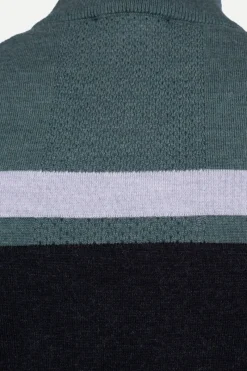 Outlet Stripe Half-Zip Wool Ski Sweater Ski Layers
