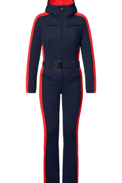 Hot Suvi Softshell Hooded Striped Ski Suit Women Ski Jackets