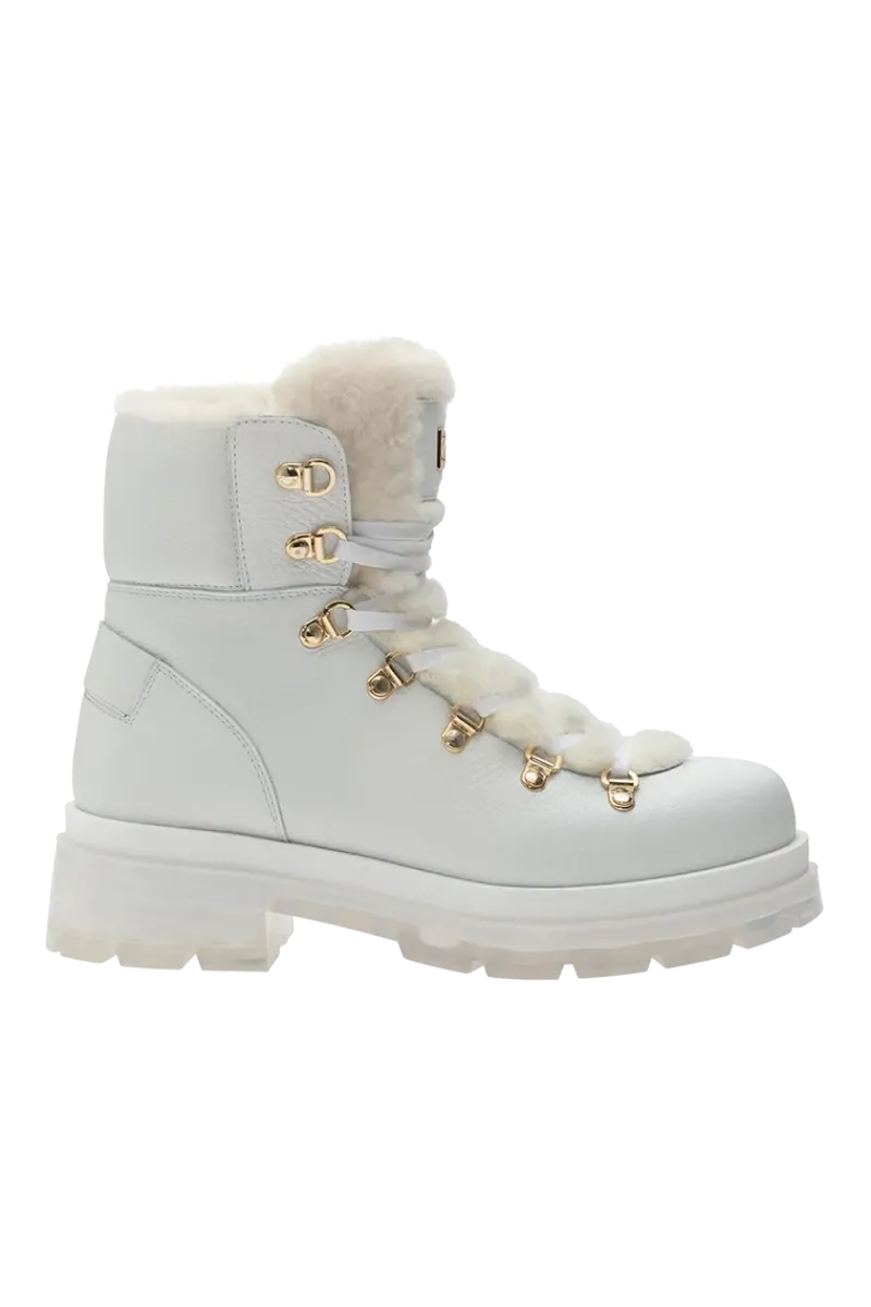 Sale Swansea Grain Leather Transparent Sole Shearling Boots Women Boots & Handbags