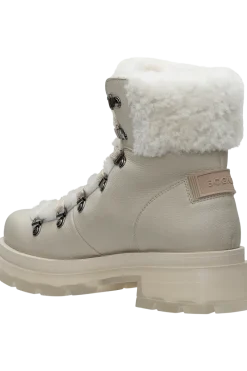 Hot Swansea Two-Tone Grain Leather Translucent Sole Shearling Boots Women Boots & Handbags