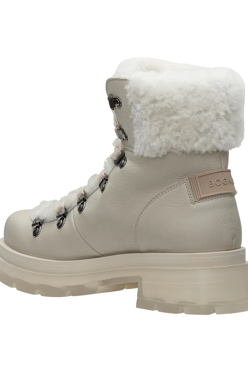 Hot Swansea Two-Tone Grain Leather Translucent Sole Shearling Boots Women Boots & Handbags