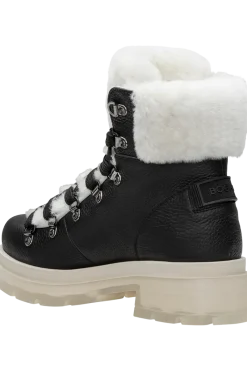 Hot Swansea Two-Tone Grain Leather Translucent Sole Shearling Boots Women Boots & Handbags