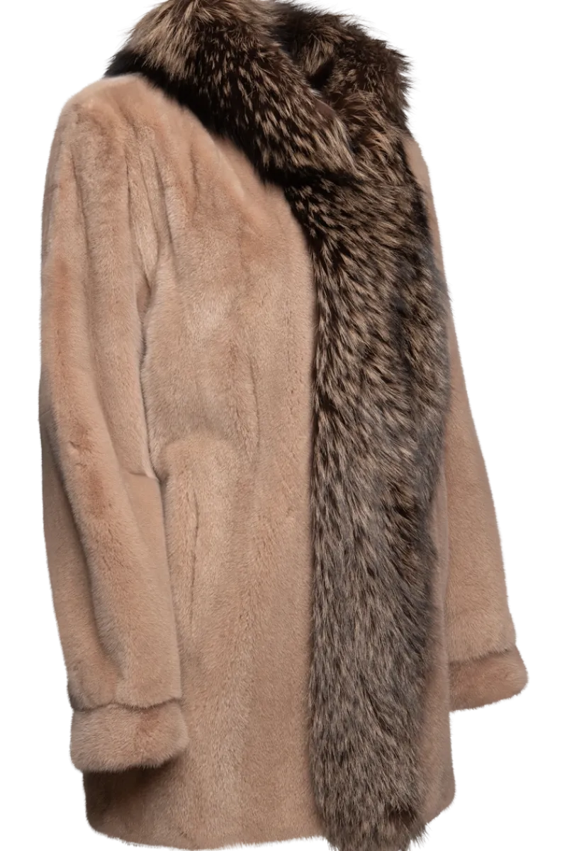 Hot Mink & Fox Fur Jacket - Fendi Inspired Women Mink|Fur Jackets