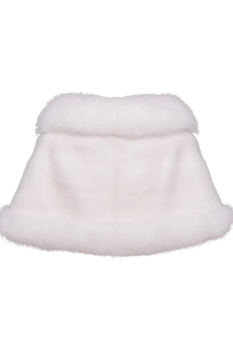 New Traditional Horizontal Mink - Fox Fur Cape Women Bridal Evening Fur|Mink