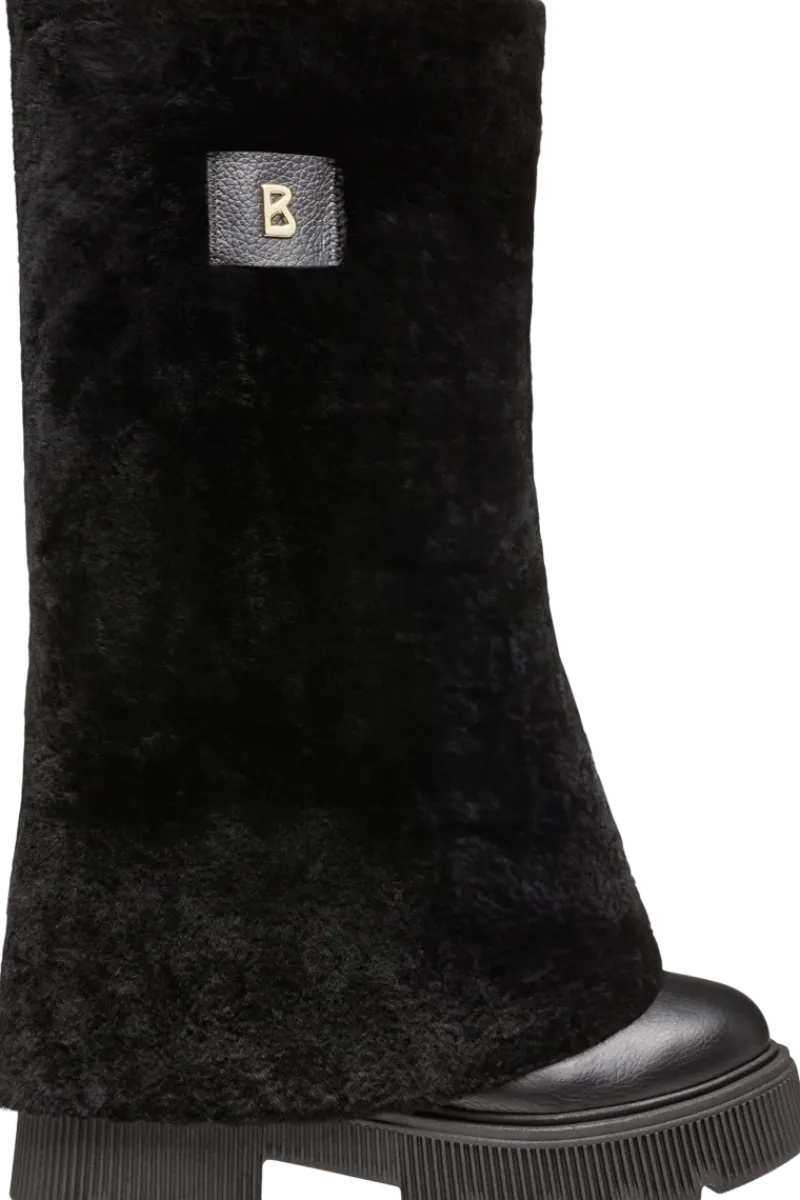 New Turin Grained Leather Tall Shearling Boots Women Boots & Handbags
