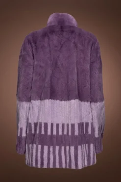 Outlet Two s Piano Key Mink Fur Jacket Women Fur Jackets