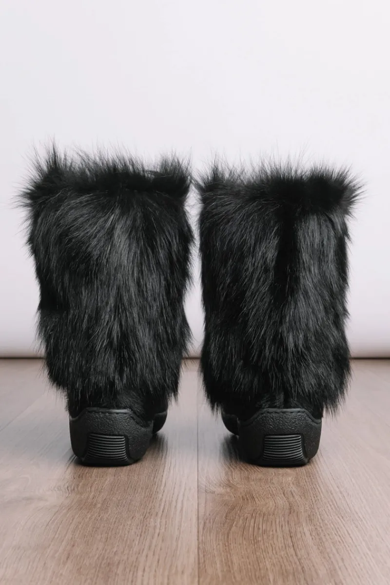 Discount Volpe Short Fox Wool-Lined Fur Boots Women Après Ski|Boots & Handbags